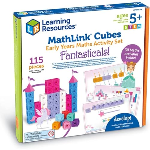 Learning Resources MathLink-Steckwürfel für die Vorschule, Mathe-Aktivitätsset: Fantastische Gebilde, ab 5 Jahren von Learning Resources