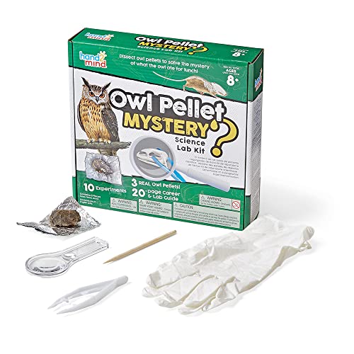 Learning Resources Owl Pellet Mystery Science Kit, Tier-Wissenschaft Kit für Kinder 8-12, Kinder Wissenschaft Kit mit Fact-Filled Guide, lernen über Tierbiologie und Dissect Owl Pellets von hand2mind