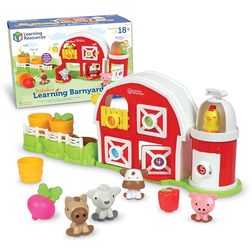 Learning Resources LER7745 Guckguck, Alter ab 18 Monaten, Bauernhof Kleinkinder, fantasievolles Spielset, Spielzeug für 2-jährige Jungen oder Mädchen, Multi von Learning Resources