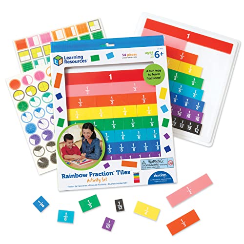 Learning Resources Rainbow Fraction Tiles with Tray 10 x 12.8 x 1.3 inches von Learning Resources