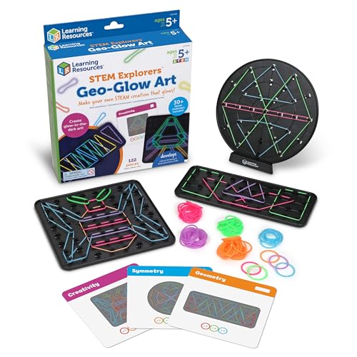 Learning Resources STEM Explorers Geo-Glow Art, Kreatives Geobrett-Set ab 5 Jahren, Leuchtendes STEAM-Spielzeug Learning Resources STEM Explorers Geo-Glow Art, Kreatives Geobrett-Set ab 5 Jahren, Leuchtendes STEAM-Spielzeug von Learning Resources