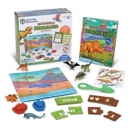 Learning Resources Skill Builders Aktivitätsset „Dinosaurier“, Lernaktivitäten für Vorschulkinder, Naturwissenschaften für die Vorschule, Aktivitätsbuch, Dinosaurier Spielzeug, Dino-Spielsachen, 4+ von Learning Resources