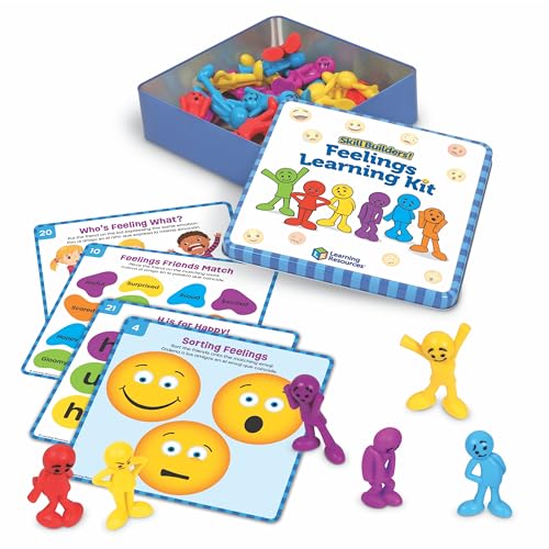 Learning Resources Skill Builders! Feelings Learning Kit, Sprechende Lernkarten, Lernspielzeug für Kleinkinder 2-4 Jahre, Homeschool Essentials, Alter 4+, 45 Teile von Learning Resources