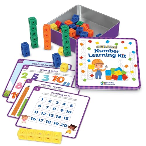 Learning Resources Skill Builders! Zahlenlernset, 71-teiliges Set – Vorschul-Lernaktivitäten, Manipulative für Kinder, Geschenke für Kinder ab 4 Jahren von Learning Resources