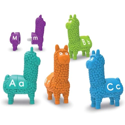 Learning Resources Snap-n-Learn Buchstaben-Lamas, ABC-Übungen für Vorschüler, Alphabet-Training, Feinmotorik-Spielzeug, Ab 18 Monaten von Learning Resources