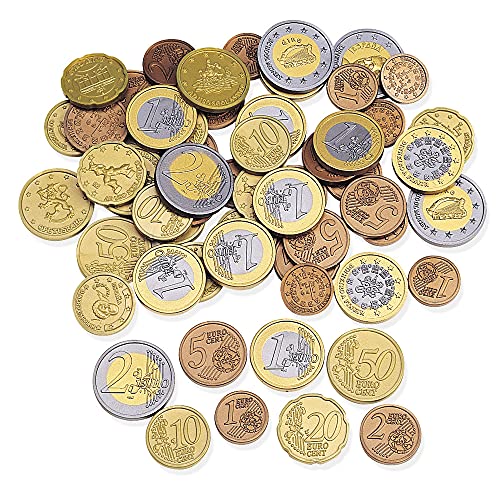 Learning Resources Spielgeldset Euro-Münzen (Set mit 100 Stück), Kinder Euro spielgeld münzen, kaufladen Kasse, Spielgeld für Kinder kaufmannsladen einkaufsladen von Learning Resources