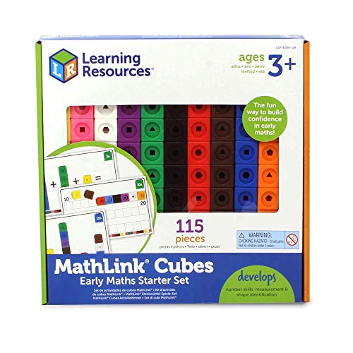 Learning Resources Spielset Mathlink Steckwürfel, Mathe wurfel, stapelzahlen, ab 3 Jahre von Learning Resources