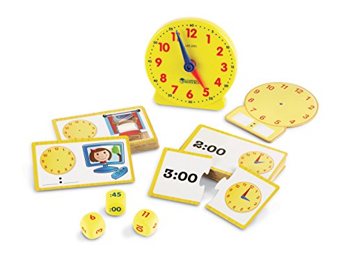 Learning Resources Spielset „Zeit“, lernuhr, lernuhr grundschule, lernuhr Kinder, uhrzeit Lernen Kinder, Uhr zum Lernen für Kinder, 3+ von Learning Resources