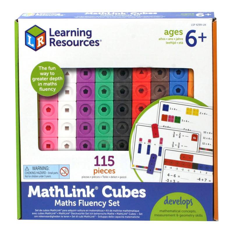 Learning Resources Steckwürfel-Set MathLink - Ich beherrsche Mathe von Learning Resources