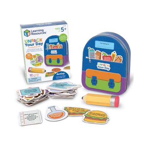 Learning Resources Auspacken Sie Ihren Tag Gesprächsset – soziale emotionale Lernspiele für Kinder ab 5 Jahren, Gesprächsstarter für Kinder, Lernspielzeug, Geburtstagsgeschenke für Jungen und Mädchen von Learning Resources