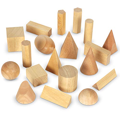 Learning Resources Wooden Geometric Solids (Set of 19) von Learning Resources