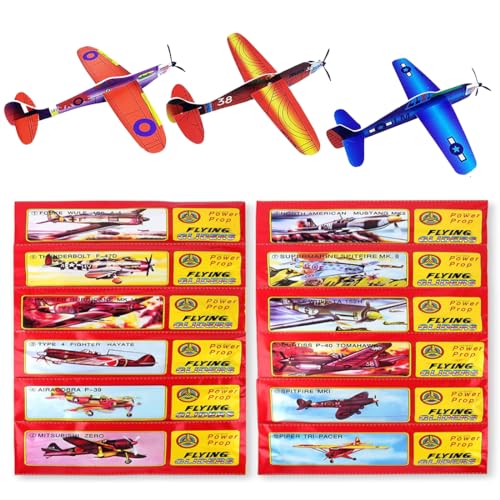 Lebenistgut Gleitflugzeuge Set, Gleiter Flieger, Segelflugzeuge für Kinder, Styroporflieger Flugzeuge Modell für Mitgebsel Kindergeburtstag und Kleine Geschenke, Mitgebsel Überraschung (12 Stück) von Lebenistgut