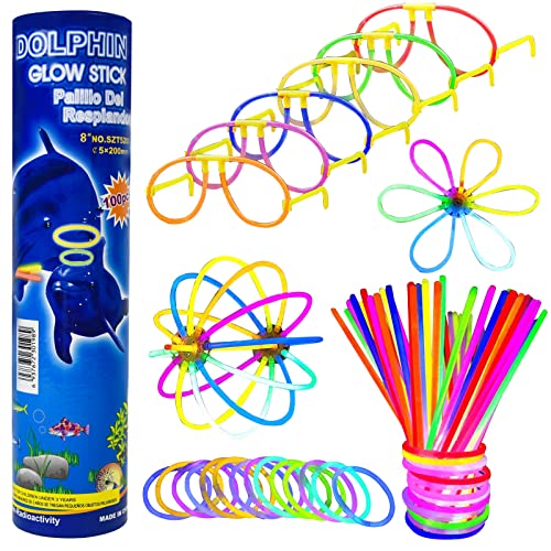 Ledeak 100 Stück Knicklichter, Neon Leuchtstäbe Party Pack Leuchtarmbänder Neon Glow Leucht Armbänder Halskette, Leuchtarmbänder Kinder Leuchtspielzeug für Hochzeiten Geburtstage Festivals Party von Ledeak