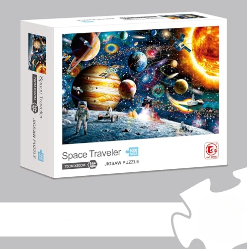 Ledeak Puzzle 1000 Teile, Klassische Puzzle für Erwachsene und Kinder, Farbenfrohes Herausforderndes Puzzle Stress Abbauen Puzzlespiel, Impossible Puzzle für Die Ganze Familie (Interstellar Explorer) von Ledeak