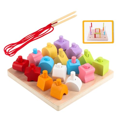 LeeQinersw Farbabstimmungsspielzeug Pädagogisches Perlen Stapelspiel mit 16 Blöcken LeeQinersw Farbabstimmungsspielzeug Pädagogisches Perlen Stapelspiel mit 16 Blöcken von LeeQinersw