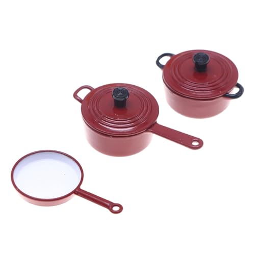 LeeQinersw Puppenhaus Miniaturen Mini Töpfe Und Pfannen Modell Mini Kochen Spielset Simulation LeeQinersw Puppenhaus Miniaturen Mini Töpfe Und Pfannen Modell Mini Kochen Spielset Simulation von LeeQinersw