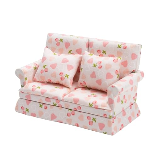 LeeQinersw Puppenhaus Sofa 1 12 Maßstab Miniaturmöbel mit Holzrahmen Und Stoffbezug für Modellbau Und Dekoration, 12.8cmx6.1cmx7.6cm LeeQinersw Puppenhaus Sofa 1 12 Maßstab Miniaturmöbel mit Holzrahmen Und Stoffbezug für Modellbau Und Dekoration, 12.8cmx6.1cmx7.6cm von LeeQinersw