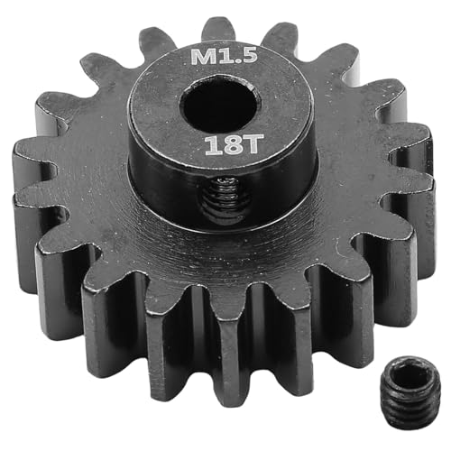 LeeQinersw Ritzel Motorzahnrad Ersatzteil Stahlritzel mit Einfacher Installation Und Präziser 5mm Bohrung für Langlebige Leistung für Professionelle RC Auto auf, 18t LeeQinersw Ritzel Motorzahnrad Ersatzteil Stahlritzel mit Einfacher Installation Und Präziser 5mm Bohrung für Langlebige Leistung für Professionelle RC Auto auf, 18t von LeeQinersw