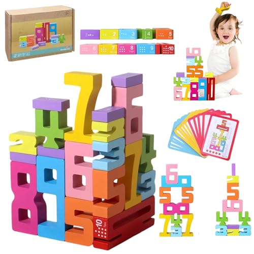 Zahlenbausteine, 20 Stück Zahlenbausteine mit 15 Lernkarten, 1-10 Bunte Bausteine Holz, Zahlenblock Spielzeug, Holzzahlen, Montessori Spielzeug, Rechnen Lernen für Kinder ab 3 Jahren Zahlenbausteine, 20 Stück Zahlenbausteine mit 15 Lernkarten, 1-10 Bunte Bausteine Holz, Zahlenblock Spielzeug, Holzzahlen, Montessori Spielzeug, Rechnen Lernen für Kinder ab 3 Jahren von Leesenn