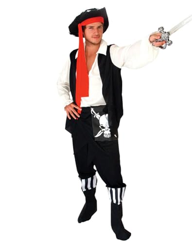 Leezeshaw Piratenkostüme für Erwachsene, Herren, Piratenkostüm, Freibeuter, Kapitän, Outfit, Anzüge, Halloween, Cosplay, Party, Bühnenverkleidungen von Leezeshaw