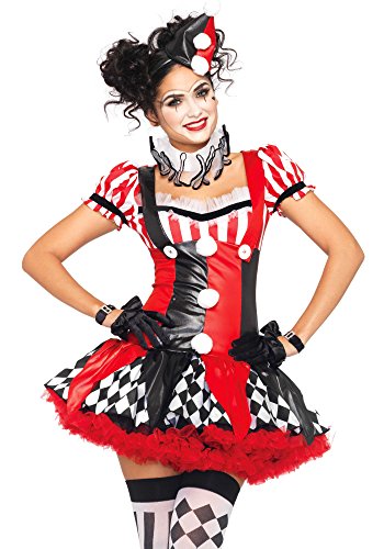 Leg Avenue Harlequin Clown Circus black & red, M von LEG AVENUE