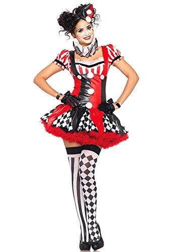 Leg Avenue Harlequin Clown Circus black & red von LEG AVENUE