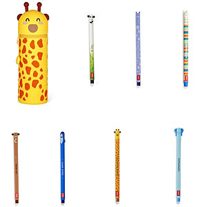 Legami 2-in-1 Federmäppchen Giraffe Silikon + löschbare Stifte von Legami