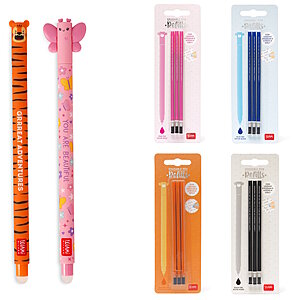 Legami Erasable Gel Pen Bundle Butterfly + Tiger + Nachfüllminen von Legami