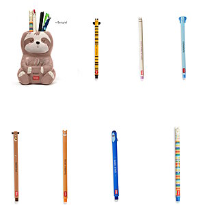 Legami Erasable Gel Pen Set 3 inkl. Bee und Penholder von Legami