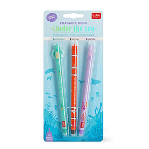 Legami löschbare Gelstifte - Erasable Pen Under the Sea 3 teiliges Set von Legami