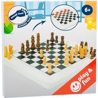 Small foot 11395 - Brettspiel Schach und Dame, 20 cm von Legler