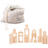 Small foot 11396 - Holzbausteine Natur 50er-Pack im Beutel von Legler