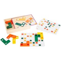 Small foot 11728 - Lernspiel Geometrische Formen, Holzpuzzle, 27-teilig von Legler