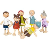 Small foot 11804 - Biegepuppen-Familie aus Holz, 6-teilig von Legler