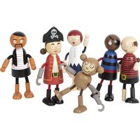 Small foot 12412 - Biegepuppen Piraten Figuren, 6er Set Small foot 12412 - Biegepuppen Piraten Figuren, 6er Set von Legler