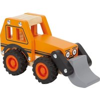 Small foot 12447 - Bagger mit Frontlader, Holz, Länge: 18cm von Legler