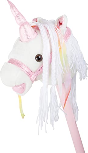 small foot Steckenpferd "Weißes Einhorn" mit weichem Plüsch, ideales Geschenk für Pferdefans, ab 3 Jahren, 10279 von Legler