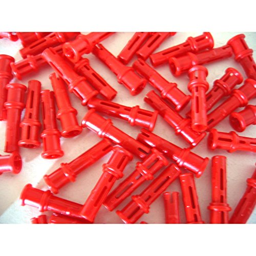 40 Stück LEGO TECHNIC "Pin lang mit Stopper" in rot. von LEGO