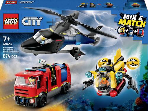 60462 LEGO® CITY Kombinationsset mit Hubschrauber, Löschauto und U-Boot von Lego