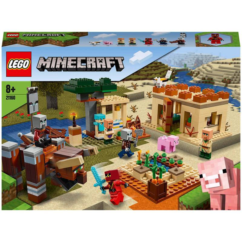 LEGO 21160 Minecraft Der Illager-Überfall Bauset mit Verwüster und Kai, Spielzeug für Kinder von Lego