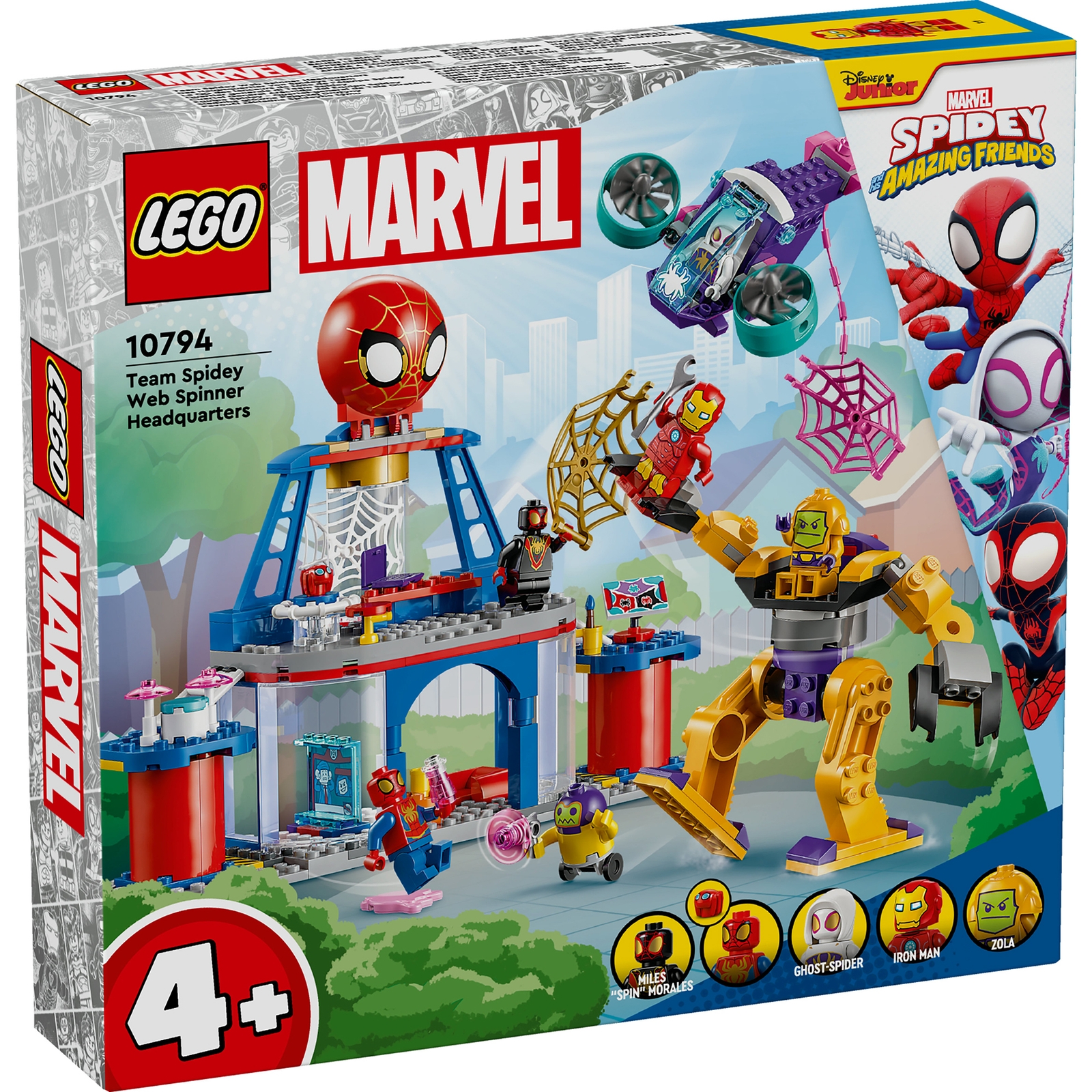 LEGO 4+ Team Spidey Web Spinner Headquarters Super Hero Toy Set 10794 von Lego