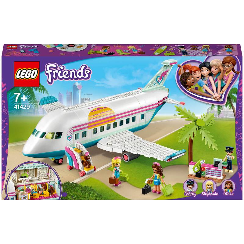 LEGO 41429 Friends Heartlake City Flugzeug Spielzeug ab 7 Jahren, Set mit 3 Mini Puppen und Zubehör von Lego