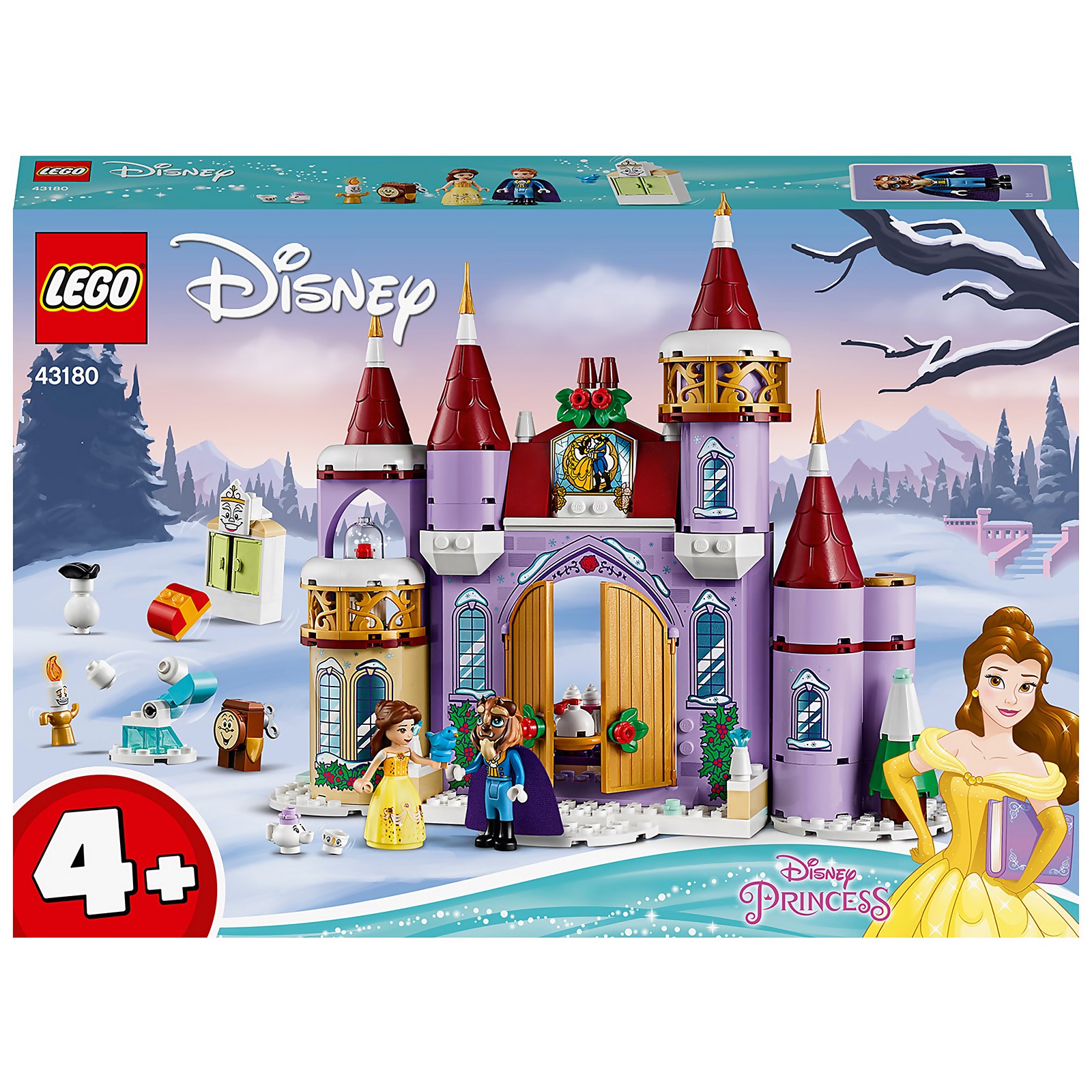 LEGO 43180 Disney Princess Belles winterliches Schloss, Die Schöne und das Biest, Spielzeug für Vorschulkinder ab 4 Jahren von Lego