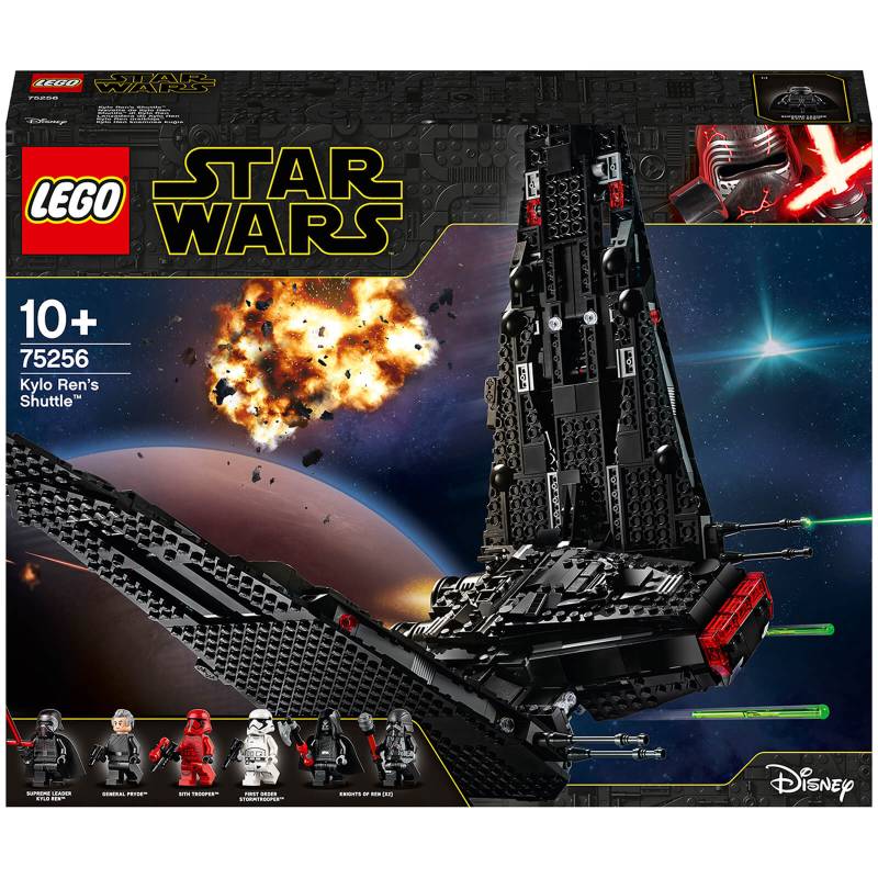 LEGO 75256 Star Wars Kylo Rens Shuttle, Raumschiff-Bauset mit 2 Spring Shootern, Der Aufstieg Skywalkers Kollektion von Lego