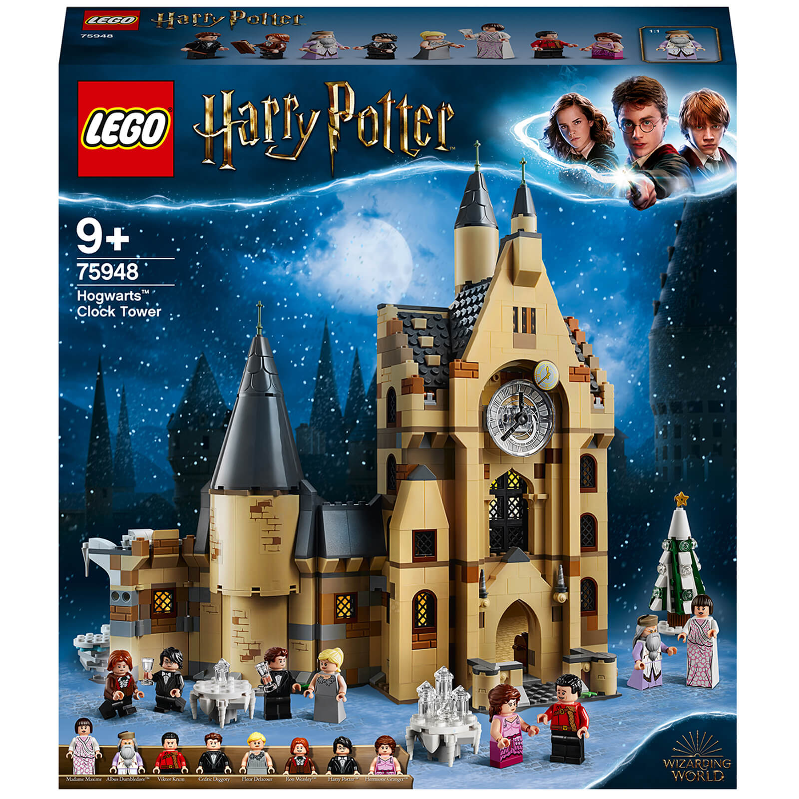 LEGO 75948 Harry Potter Schloss Hogwarts Uhrenturm Spielzeug kompatibel mit der Großen Halle und der Peitschenden Weide Sets von Lego