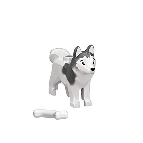 LEGO Animal Minifigure Husky Artic Sled Dog with Bone (Aprox. 1"inch Size) by LEGO von LEGO