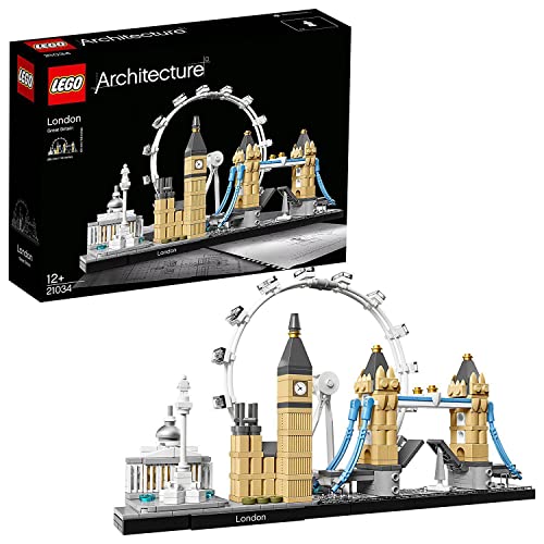 LEGO 21034 Architecture London Skyline-Modellbausatz, Bauset mit London Eye, Big Ben, Tower Bridge, Haus- und Büro-Deko, Geschenkidee für Sammler von LEGO