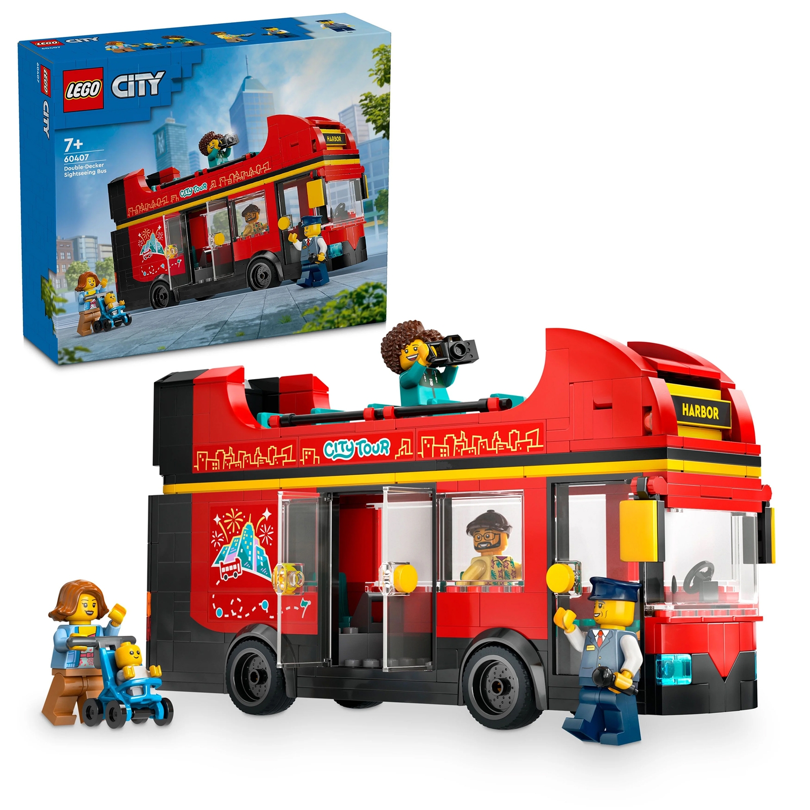 LEGO City Red Double-Decker Sightseeing Bus Toy Set 60407 von Lego