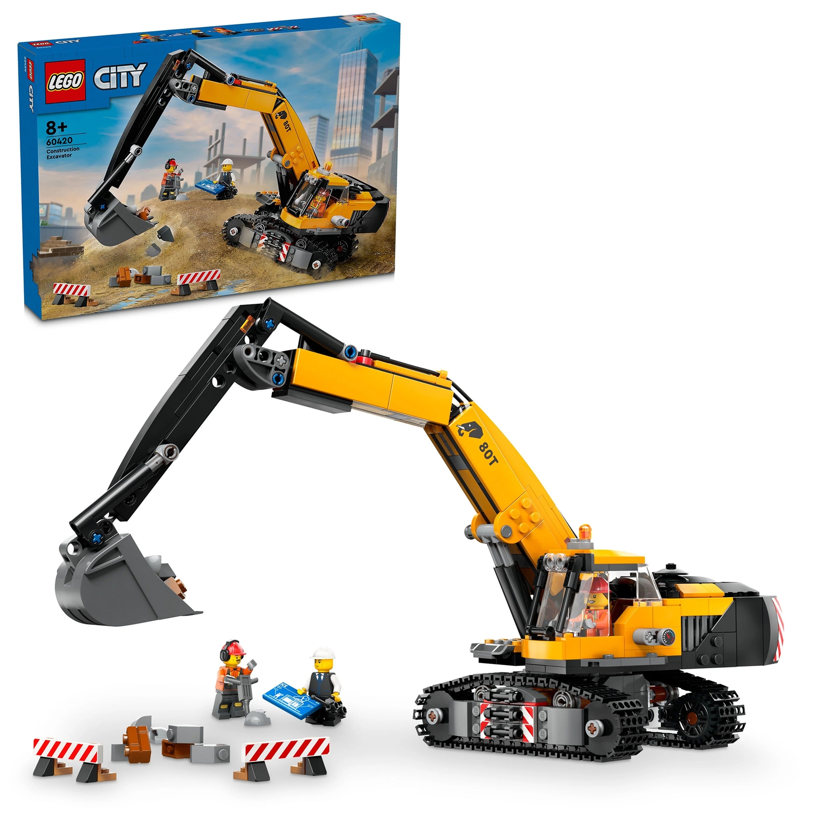 LEGO City Yellow Construction Excavator Digger Toy Set 60420 von Lego