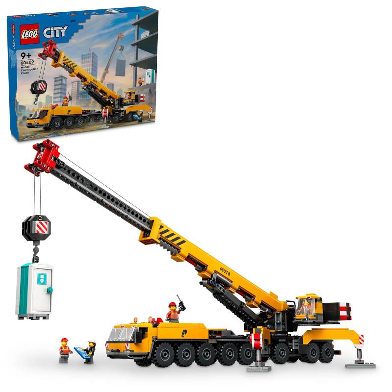 LEGO City Yellow Mobile Construction Crane Toy Set 60409 von Lego